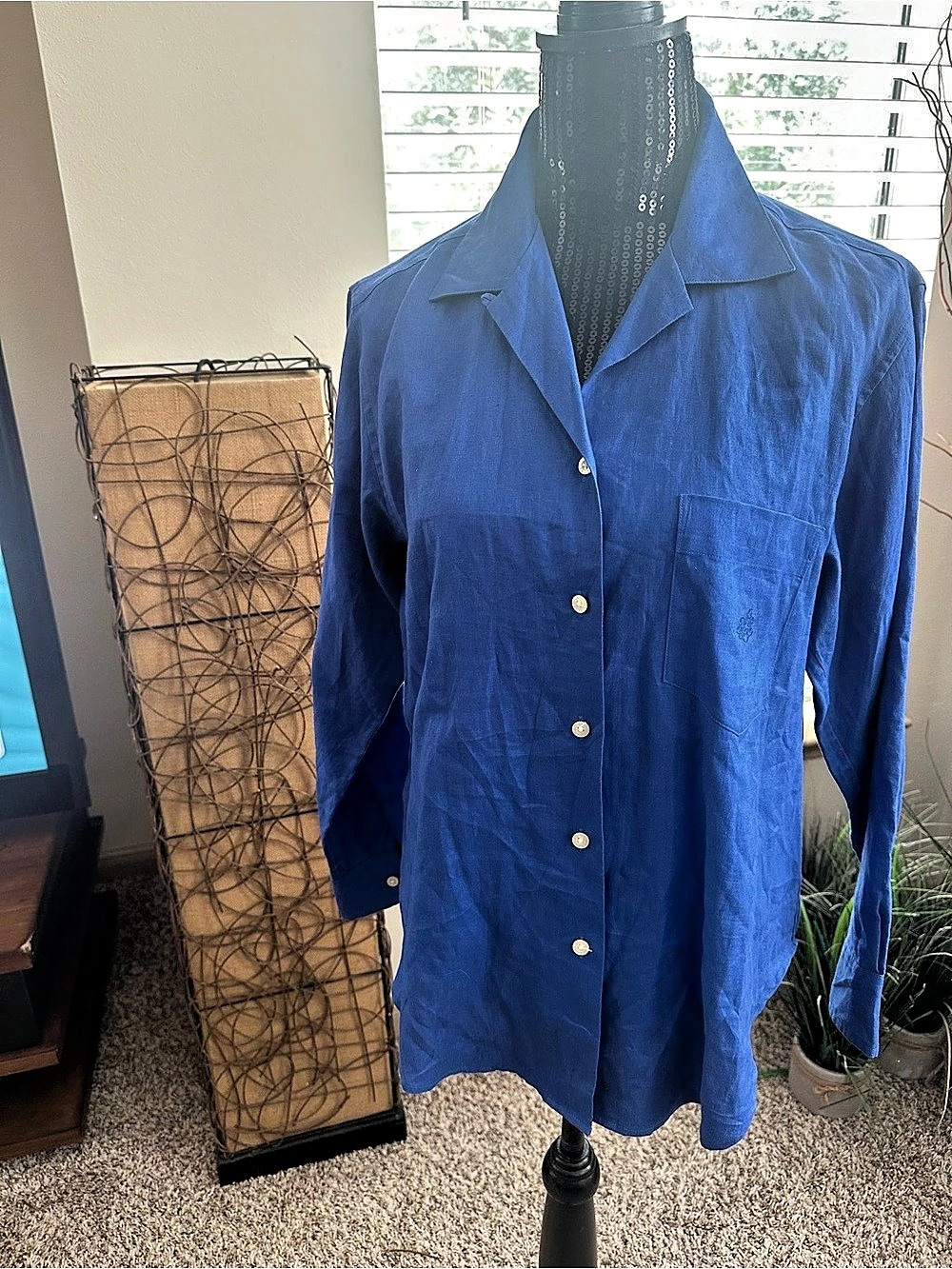 Blue Button Down Shirt Like New